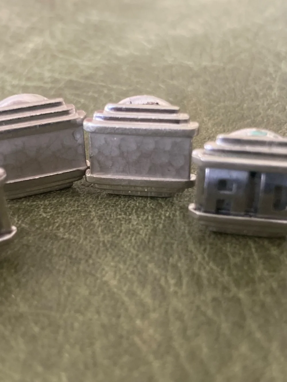 Vintage Art Deco AD Monogram Kum-A-Part Cufflinks Baer & Wilde USA 1923